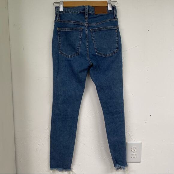Madewell 10 in High Rise Skinny Button Fly Jeans Womens 25P Blue Medium Wash - Picture 5 of 11